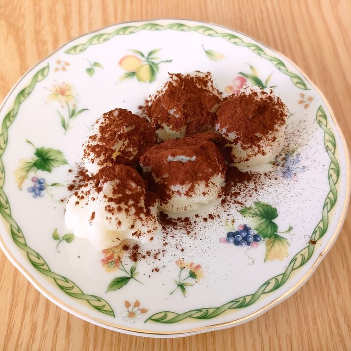 片栗粉で簡単☆ココア風味のミルク餅
